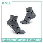 Knit Men's Dog Cotton Light Performance Ankle Socks 1 pair KMC3405