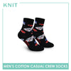 Knit Men's Gambling Cotton Lite Casual Crew Socks 1 pair KMC3409