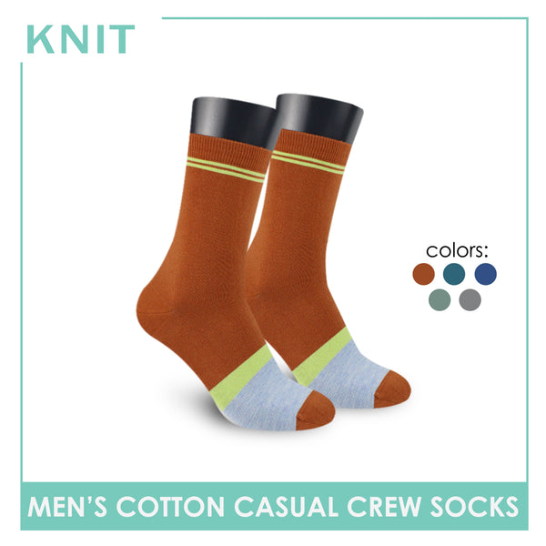 Knit Men’s Cotton Light Performance Crew Socks 1 pair KMC4401