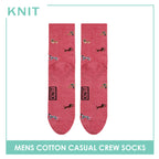 Knit Men's Dog Cotton Thin Casual Crew Socks 1 pair KMC511