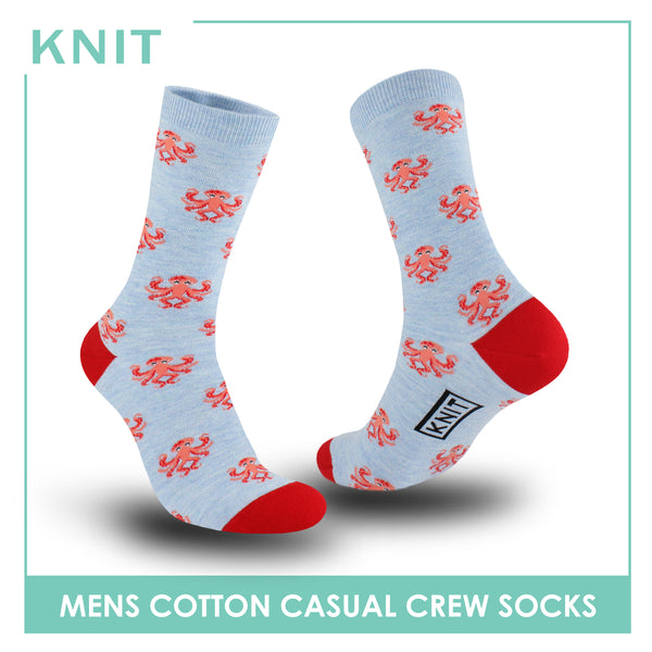 Knit Men's Octopus Cotton Thin Casual Crew Socks 1 pair KMC511