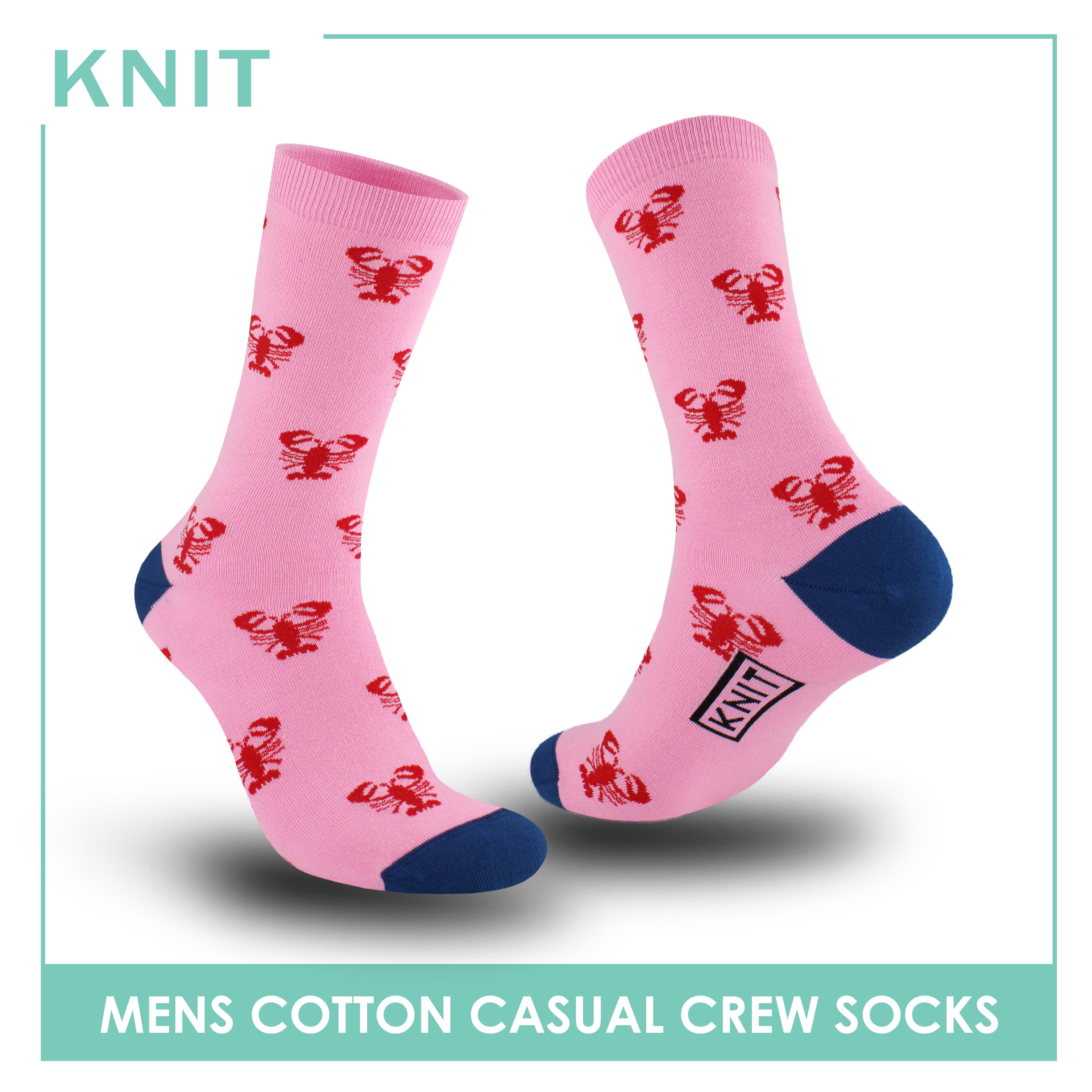 Knit Men's Lobster Cotton Thin Casual Crew Socks 1 pair KMC511