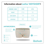 Biofresh Ladies' Antimicrobial Seamless Boyshort 3 pieces in a pack ULPBG4401