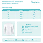 Biofresh Men's Antimicrobial Cotton Rich Long Sleeves 1 piece UMSRL621