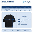 Burlington Men's Cotton Embroidered Boxy Tee 1 piece GTMSR631