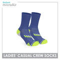 Biofresh Microair Ladies' Antimicrobial Crew Compression Socks 1 pair in 1 pack MLCP532