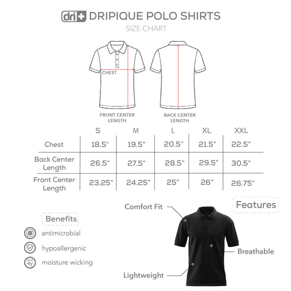 Dri Plus Men’s DRIPIQUE Collection Polo Shirt 1pc DUMSPN521