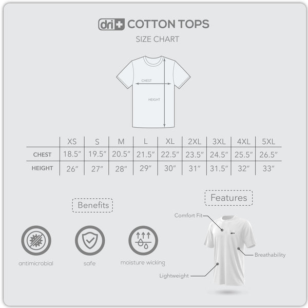 Dri Plus Men’s Baltek Collection Anti-Odor Sweat Wicking Light Cotton Roundneck Shirt 1pc DUMSRC527