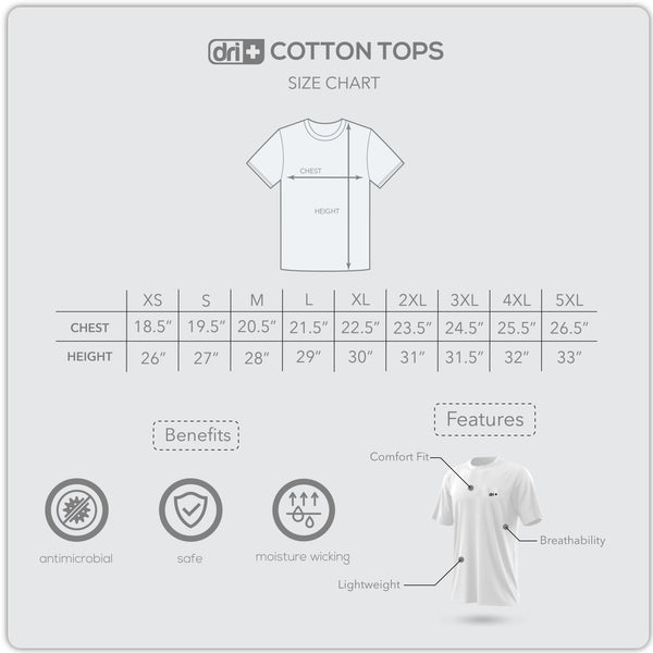 Dri Plus Men’s Doripurasu Anti-Odor Sweat Wicking Light Cotton Roundneck Shirt 1 piece DUMSRC5211