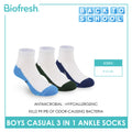 Biofresh | TMNT Boys’ Antimicrobial Cotton Lite Casual Ankle Socks 3 pairs in 1 pack NTRBCKG4