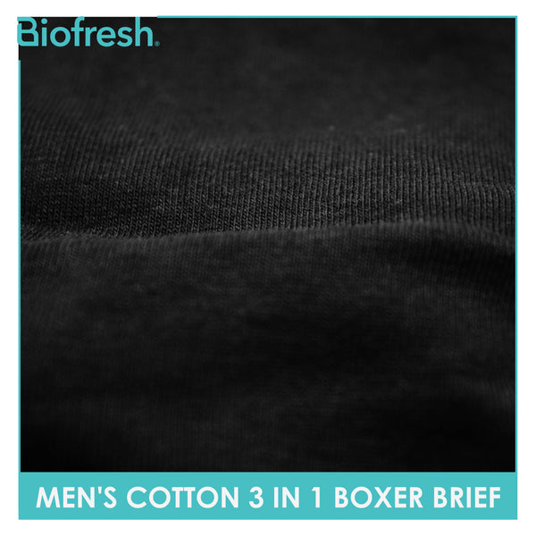 Biofresh Men's Antimicrobial Cotton Boxer Brief 3 pieces in a pack OMBBG0401