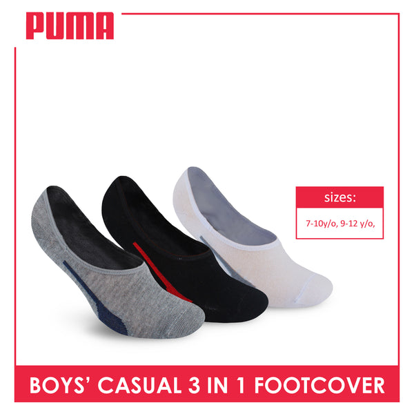 Puma Boys’ Cotton Lite Thin Casual Foot Cover 3 pairs in a pack PBCFG1