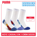 Puma Boys’ Cotton Thin Crew Socks 3 pairs in a pack PBCKG33