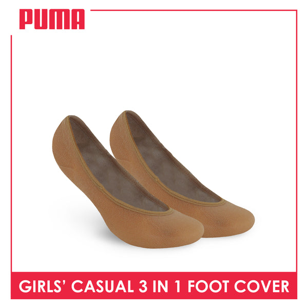 Puma Girls' Cotton Lite Thin Casual Foot Cover 3 pairs in a pack PCFG1