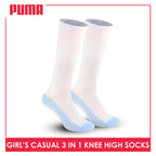 Puma Girl's Cotton Thin Casual Knee High Socks 3 pairs in a pack PGKHG3