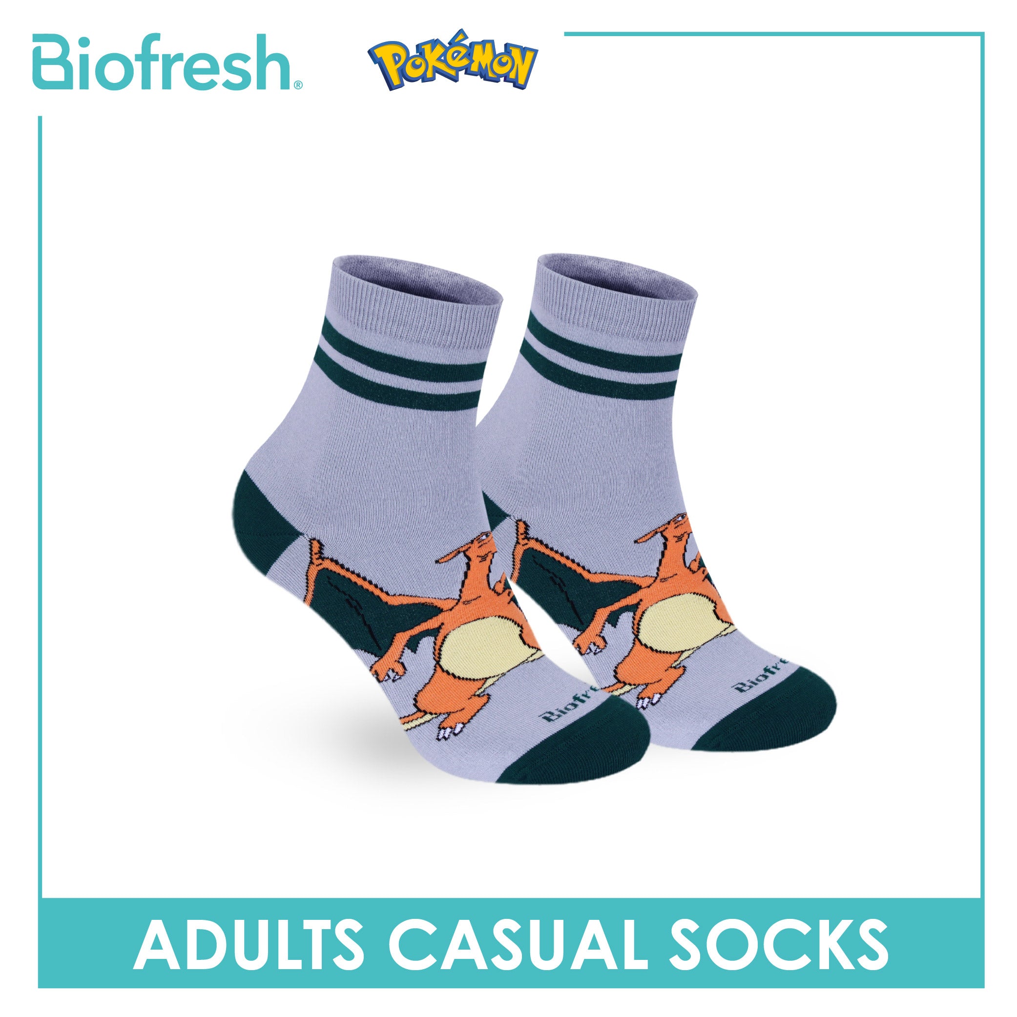 Biofresh | Pokemon Adults Cotton Thin Casual Socks 1 pair PKRMC531