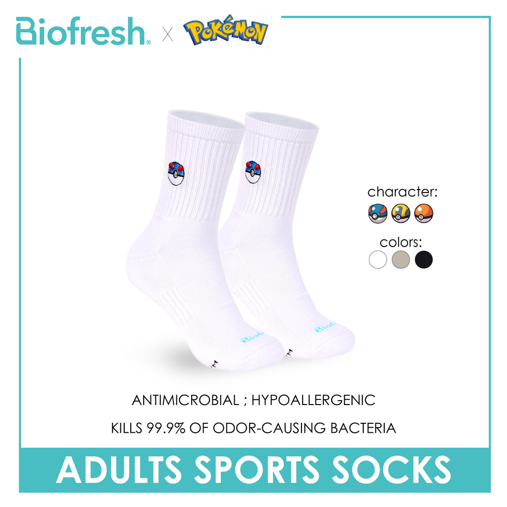 Biofresh | Pokemon Adults Cotton Embroidered Thick Sports Crew Socks 1 pair PKRMSE531
