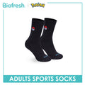 Biofresh | Pokemon Adults Antimicrobial Cotton Embroidered Thick Sports Crew Socks 1 pair PKRMSE531