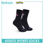 Biofresh | Pokemon Adults Antimicrobial Cotton Embroidered Thick Sports Crew Socks 1 pair PKRMSE531