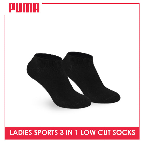 Puma Ladies' Cotton Casual Low Cut Socks 3 pairs in a pack PLCKG13