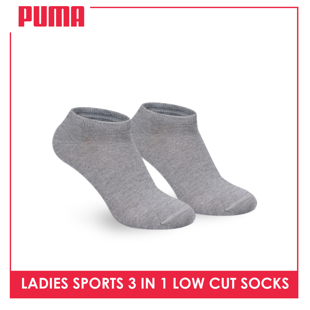 Puma Ladies' Cotton Casual Low Cut Socks 3 pairs in a pack PLCKG13