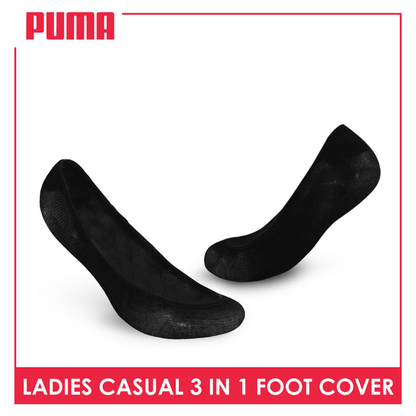 Puma Ladies' Cotton Lite Thin Casual Foot Cover 3 pairs in a pack PLFG1