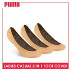 Puma Ladies' Cotton Lite Thin Casual Foot Cover 3 pairs in a pack PLFG1