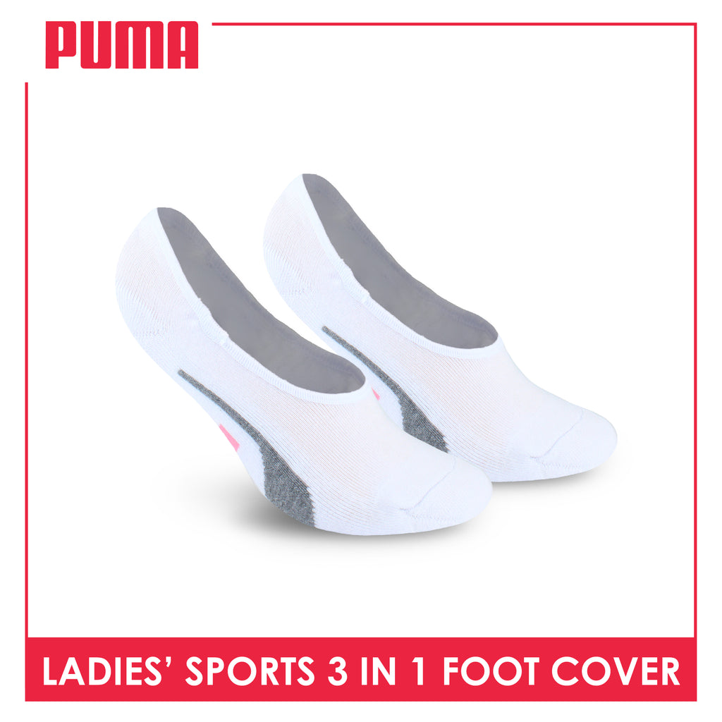 Puma Ladies' Cotton Lite Thick Sports Foot Cover 3 pairs in a pack PLSFG3