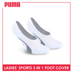 Puma Ladies' Cotton Lite Thick Sports Foot Cover 3 pairs in a pack PLSFG3