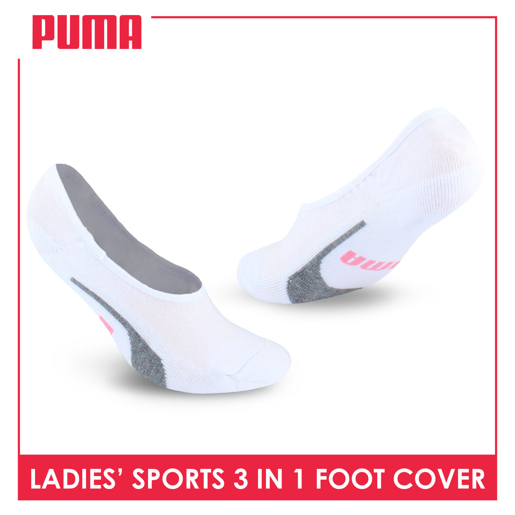 Puma Ladies' Cotton Lite Thick Sports Foot Cover 3 pairs in a pack PLSFG3
