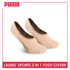 Puma Ladies' Cotton Lite Thick Sports Foot Cover 3 pairs in a pack PLSFG3