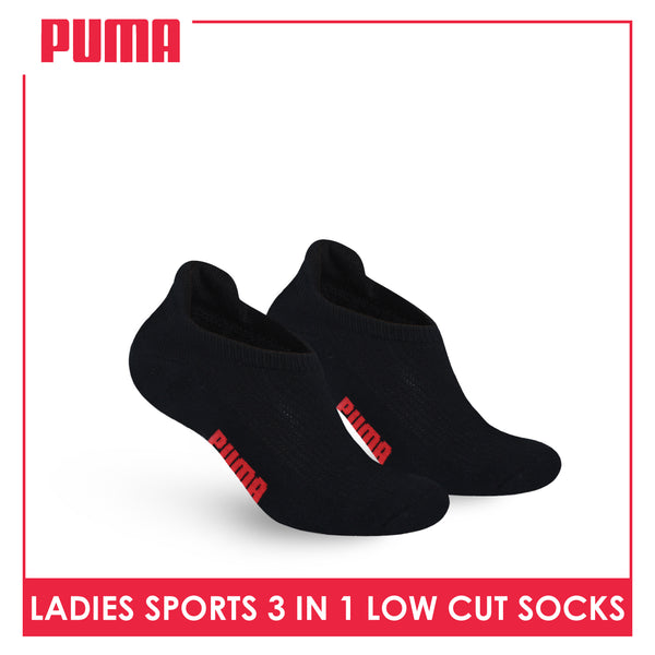 Puma Ladies' Cotton Thick Sports Low Cut Socks 3 pairs in a pack PLSKG11