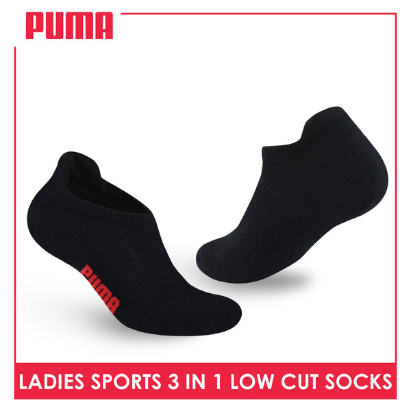 Puma Ladies' Cotton Thick Sports Low Cut Socks 3 pairs in a pack PLSKG11