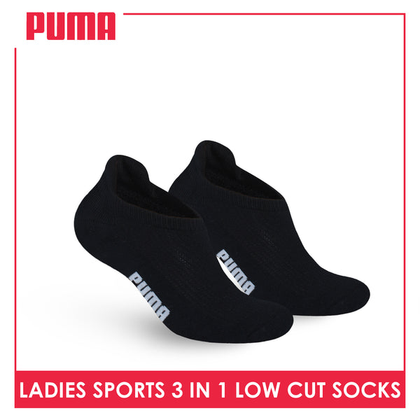 Puma Ladies' Cotton Thick Sports Low Cut Socks 3 pairs in a pack PLSKG11