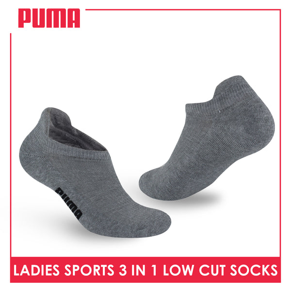 Puma Ladies' Cotton Thick Sports Low Cut Socks 3 pairs in a pack PLSKG11