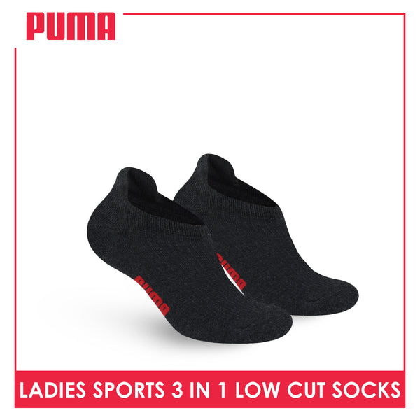 Puma Ladies' Cotton Thick Sports Low Cut Socks 3 pairs in a pack PLSKG11