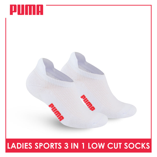 Puma Ladies' Cotton Thick Sports Low Cut Socks 3 pairs in a pack PLSKG11