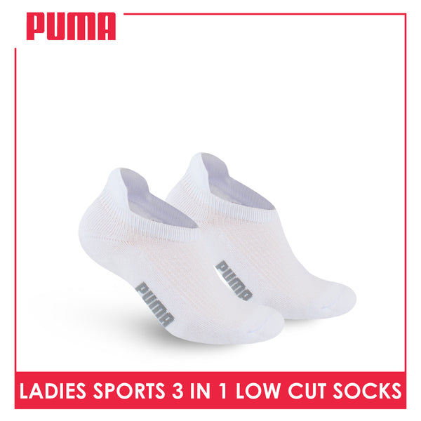 Puma Ladies' Cotton Thick Sports Low Cut Socks 3 pairs in a pack PLSKG11