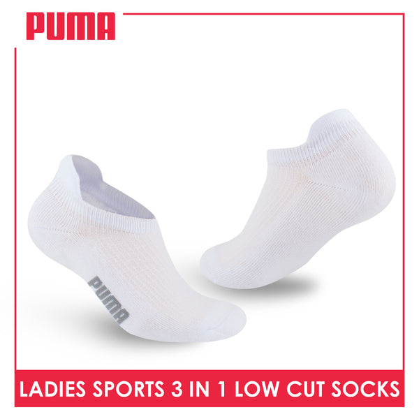 Puma Ladies' Cotton Thick Sports Low Cut Socks 3 pairs in a pack PLSKG11