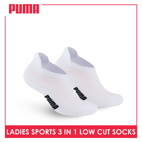 Puma Ladies' Cotton Thick Sports Low Cut Socks 3 pairs in a pack PLSKG11