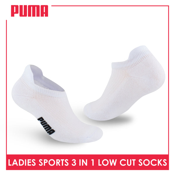 Puma Ladies' Cotton Thick Sports Low Cut Socks 3 pairs in a pack PLSKG11