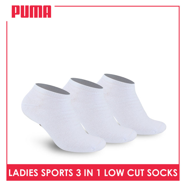 Puma Ladies' Cotton Thick Sports Low Cut Socks 3 pairs in a pack PLSKG12