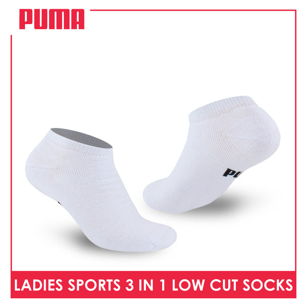 Puma Ladies' Cotton Thick Sports Low Cut Socks 3 pairs in a pack PLSKG12