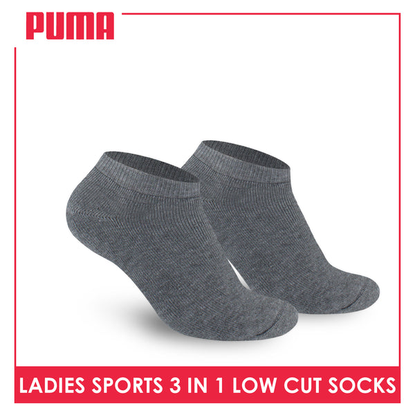 Puma Ladies' Cotton Thick Sports Low Cut Socks 3 pairs in a pack PLSKG12