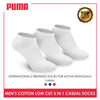 Puma Men's Cotton Lite Thin Casual Low Cut Socks 3 pairs in a pack PMCKG3