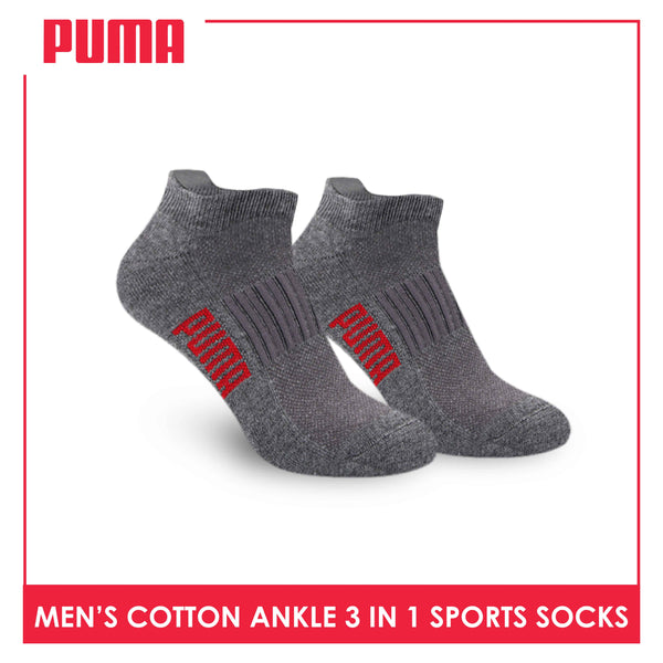 Puma Men's Cotton Thick Sports Ankle Socks 3 pairs in a pack PMSKG14