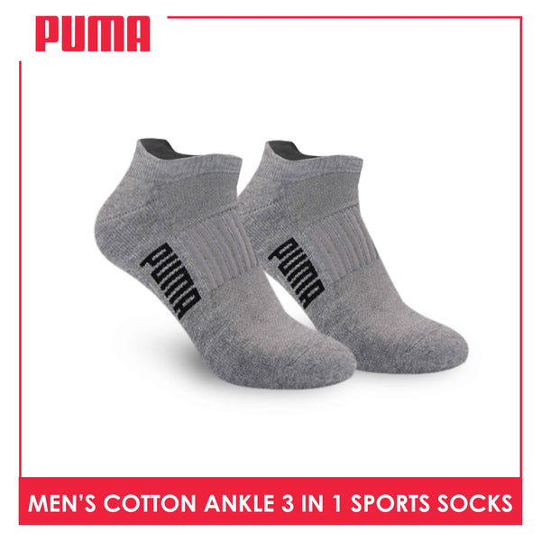 Puma Men's Cotton Thick Sports Ankle Socks 3 pairs in a pack PMSKG14