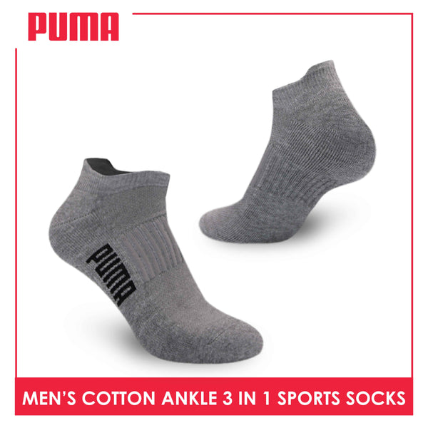 Puma Men's Cotton Thick Sports Ankle Socks 3 pairs in a pack PMSKG14