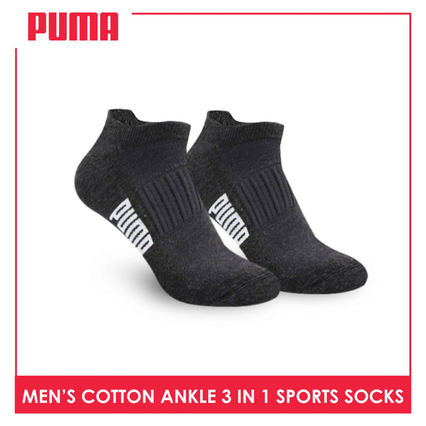 Puma Men's Cotton Thick Sports Ankle Socks 3 pairs in a pack PMSKG14