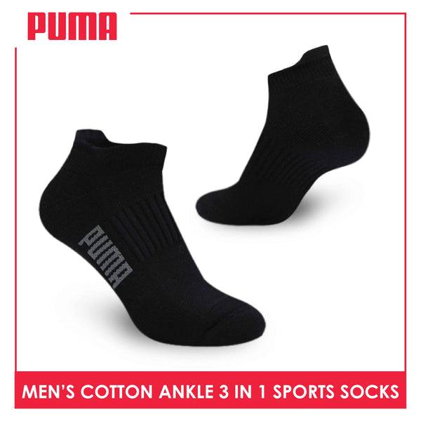 Puma Men's Cotton Thick Sports Ankle Socks 3 pairs in a pack PMSKG14